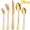 20-Piece Silverware Set Service for 4 - Gold