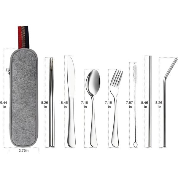 PORTABLE UTENSILS, TRAVEL CAMPING CUTLERY SET - Image 2