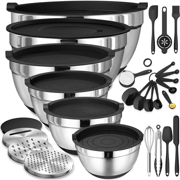 MIXING BOWLS WITH AIRTIGHT LIDS, 26PCS BOWLS SET