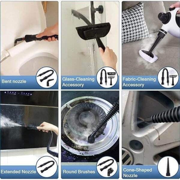 HANDHELD STEAM CLEANER FOR HOME WITH 10 ACCESSORY KIT - Image 3