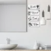 4 Pieces Bathroom Wall Decor, Black/White - Image 4