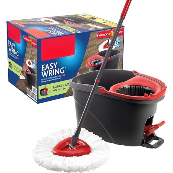 EASYWRING MICROFIBER SPIN MOP, BUCKET FLOOR CLEANING SYSTEM