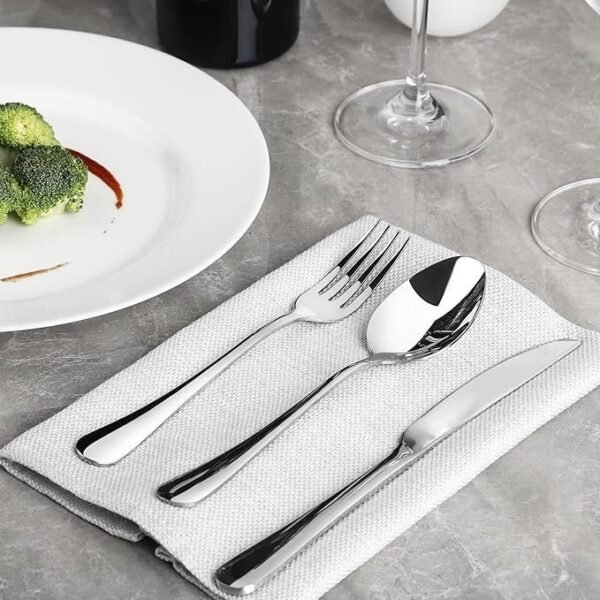 40 PIECE SILVERWARE SET PREMIUM STAINLESS STEEL - Image 3