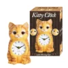 Kitty Clock With Moving Eyes - Orange - Image 3