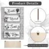 4 Pieces Bathroom Wall Decor, Black/White - Image 2