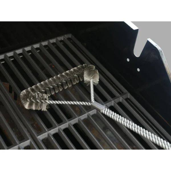 21" Tri Wire Grill Brush - Stainless Steel Bristles - Image 3
